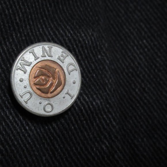 Vintage Retro I.O.U Black Denim Jean Jacket (Sz, S) and Jean (Sz. 5) Set - Picture 11 of 16